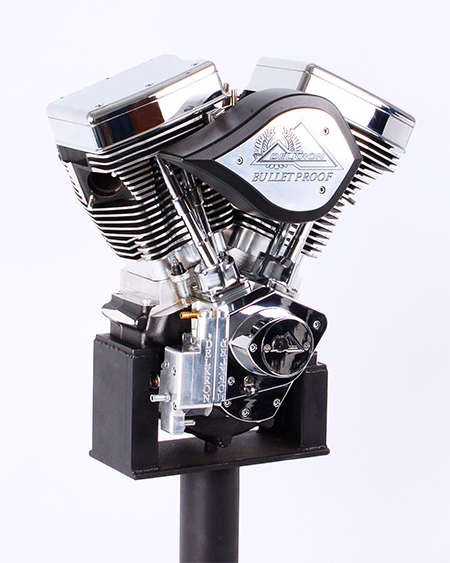 Completed engine created using Haas machines and GibbsCAM 5-axis CNC software