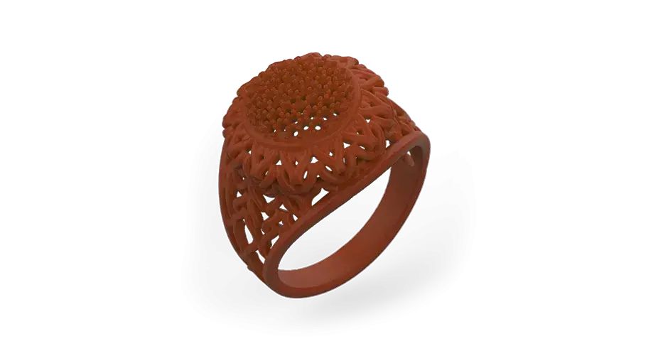 Modello di anello in VisiJet Jewel Ruby