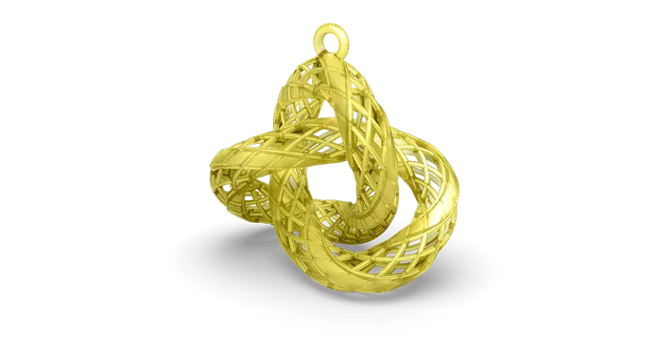 Calco per gioielleria realizzato con materiale VisiJet M2P-CST Crystal che mostra il modello senza materiale di supporto