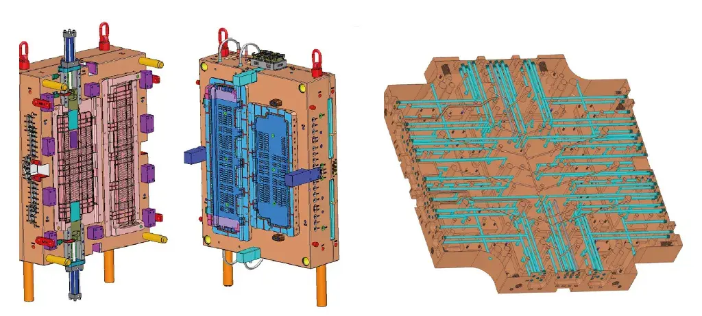 Fase di progettazione con Cimatron che dispone anche di funzioni specifiche per canali e circuiti interni