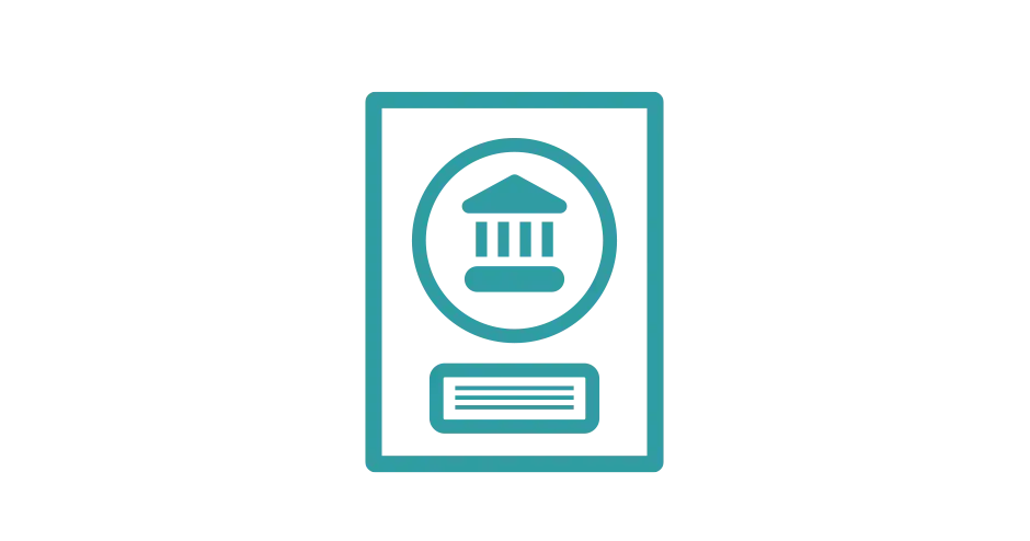 icona di un libro di linee guida legali