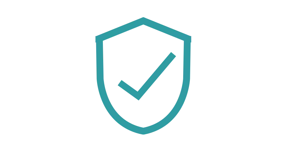 Immagine con un segno di spunta all’interno di uno scudo 