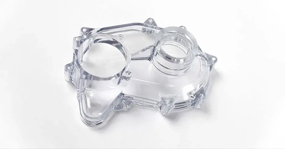 parte stampata in 3d in materiale trasparente accura phoenix sla di 3d systems