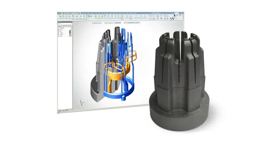 Esempio di parte con raffreddamento conformato