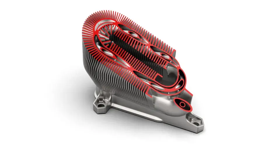 Scambiatore di calore lamellare stampato in LaserForm 316L di 3D Systems