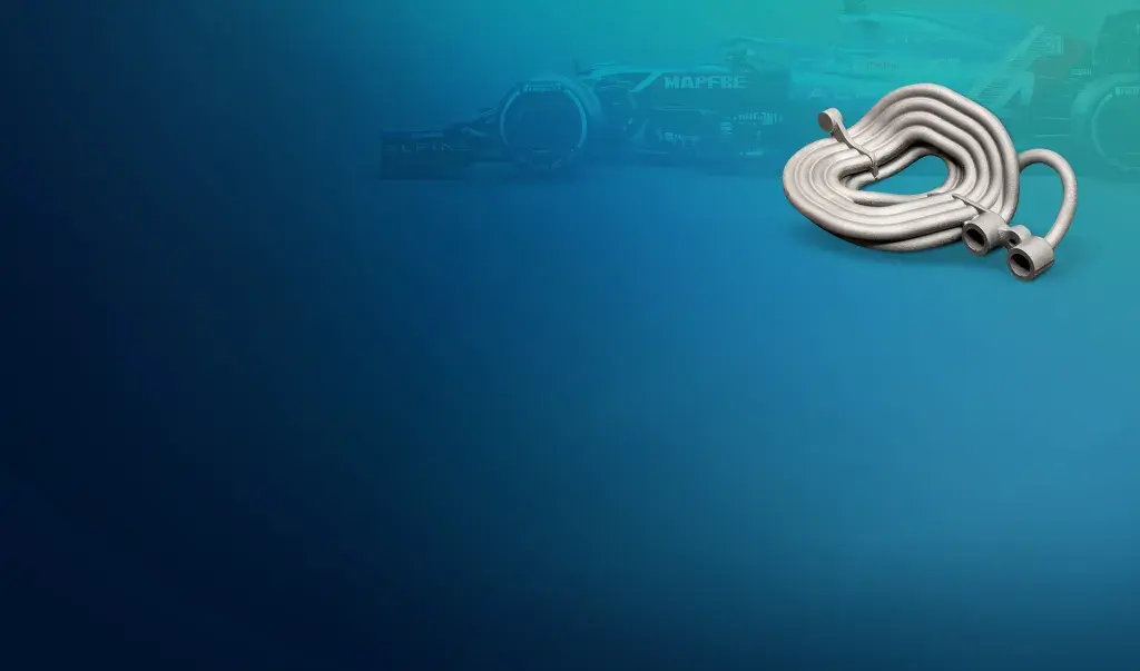 Metal 3D printed inerter coil for Alpine F1 Team