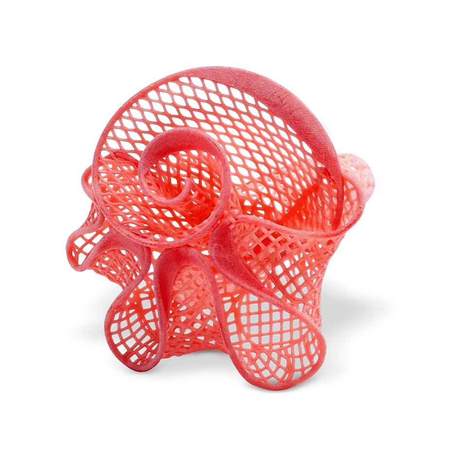 A fusion ring made from VisiJet Wax Jewel Red