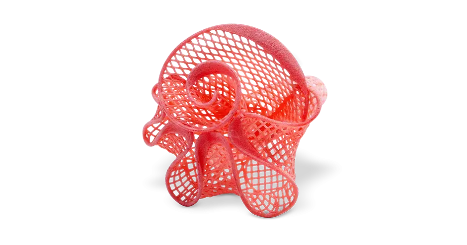 Anello ottenuto per fusione in materiale VisiJet Wax Jewel Red