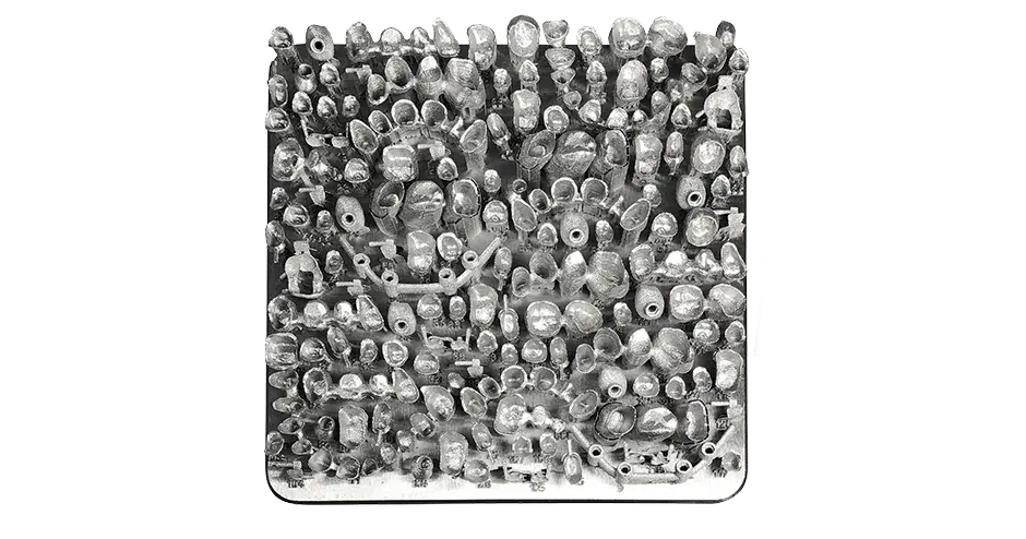 Piastra di ponti dentali realizzati in LaserForm CoCr con una stampante 3D DMP Flex 200