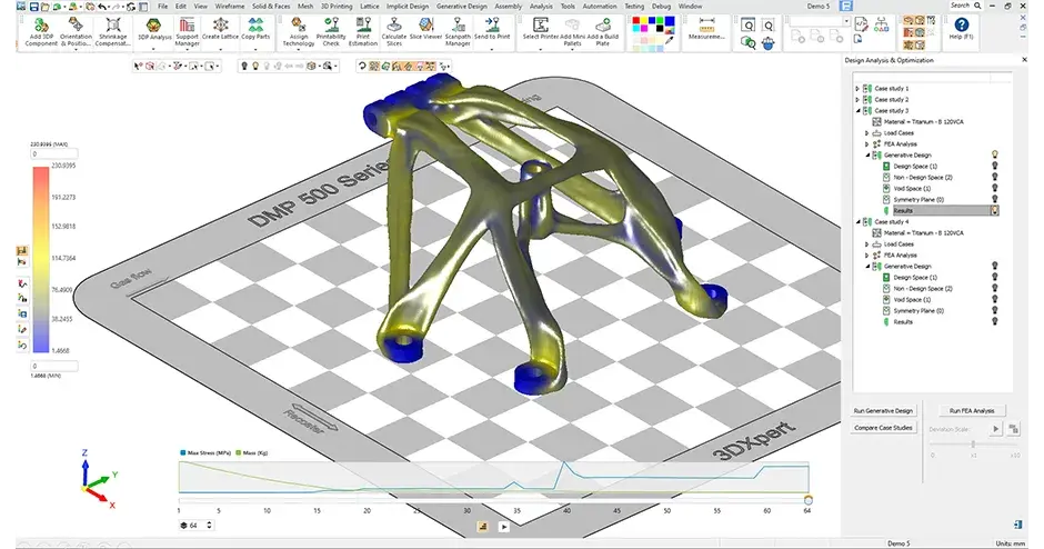 Rendering di una parte stampata con 3DXpert