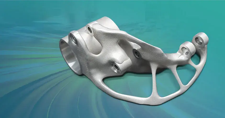 parte in metallo per sport motoristici stampata in 3D