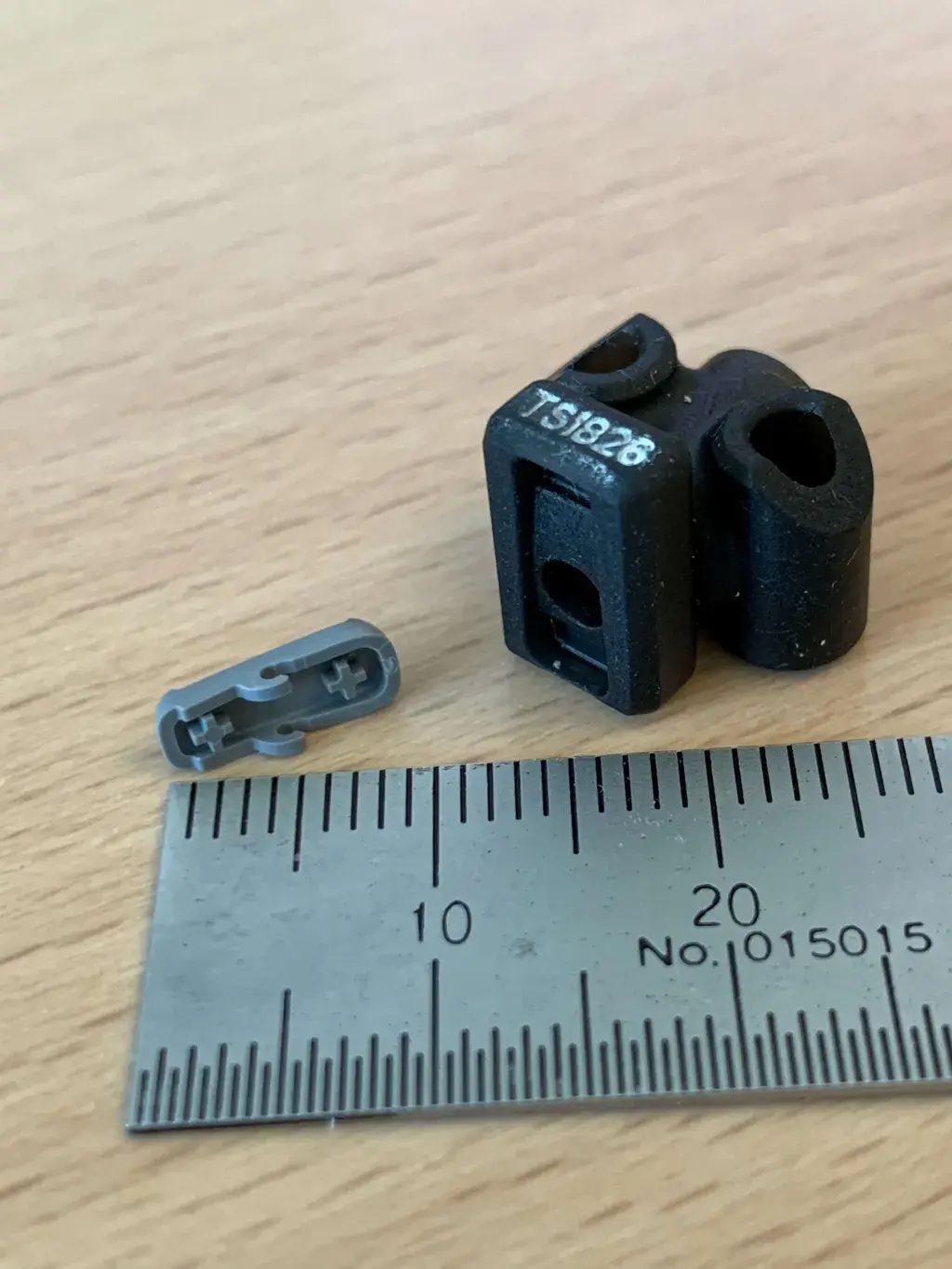 Parte stampata con Figure 4 e righello per mostrarne la precisione