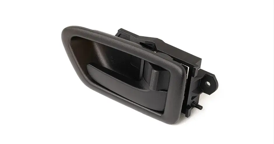 Maniglia per porta, composta da lunetta, copertura, staffa, impugnatura e interruttore, stampata in 3D per la produzione ponte.