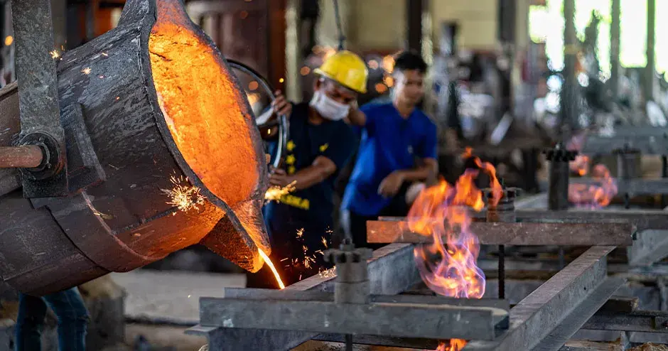 Produzione di colata in sabbia 