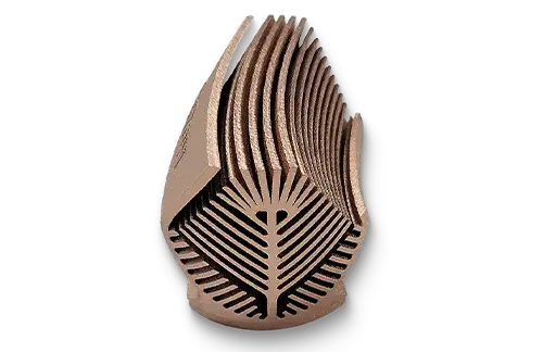Dissipatore di calore stampato in 3D in rame CuCr2