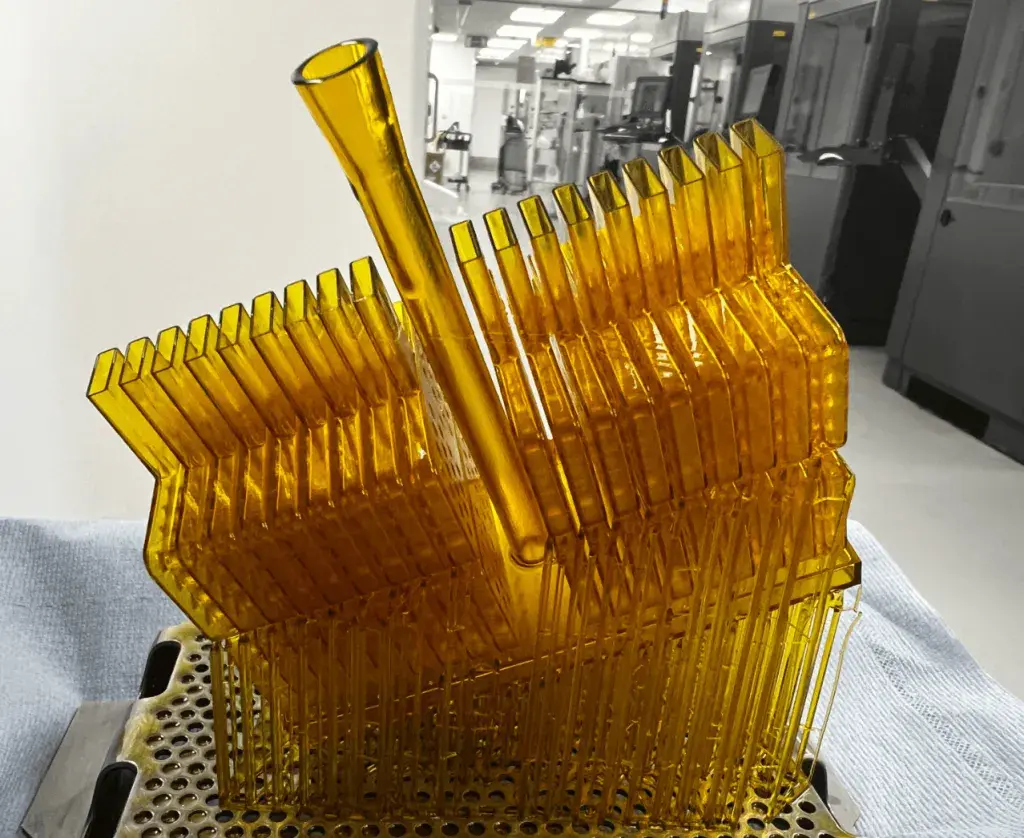 Esempio di guarnizione universale utilizzata per le prove nella galleria del vento, progettata per essere stampata in un lotto di 36 pezzi con Figure 4 Standalone.