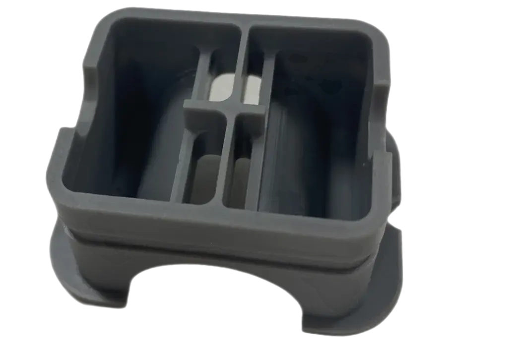 Questo dispositivo per il posizionamento dell’ago nel materiale Figure 4 HI TEMP 300-AMB è stato stampato per Interplex.