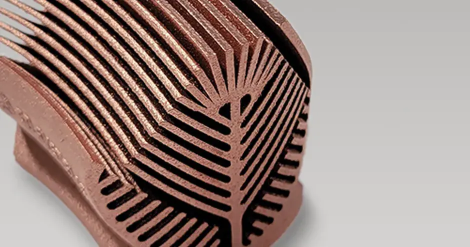 Parte in rame stampata in 3D