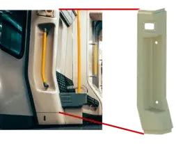 Pannello per treno prodotto in termoformatura con Titan