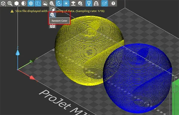 Colore casuale per la visualizzazione dei dati della sezione 3D Sprint 5.1