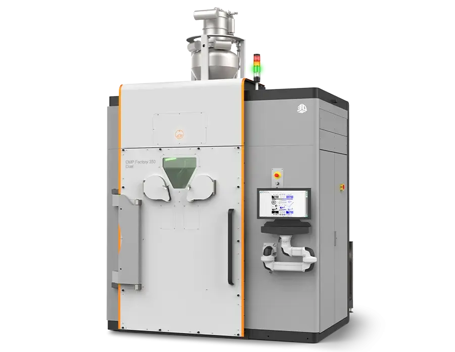 Stampante 3D DMP Factory 350 Dual in un angolo