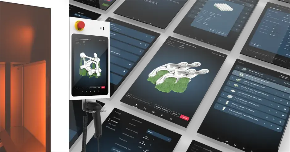 Interfaccia utente della stampante PSLA 270