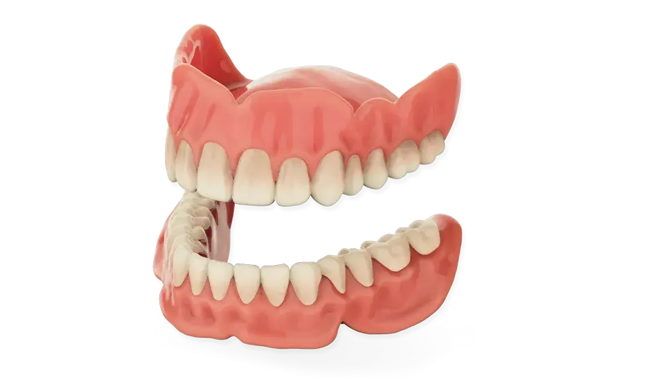 Denti lucidati della protesi dentaria stampata a getto