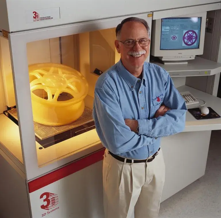 Chuck Hull with 3D Printer