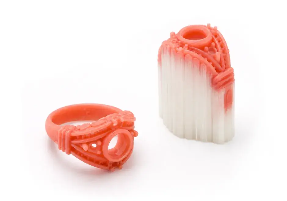 VisiJet Ruby ring with support