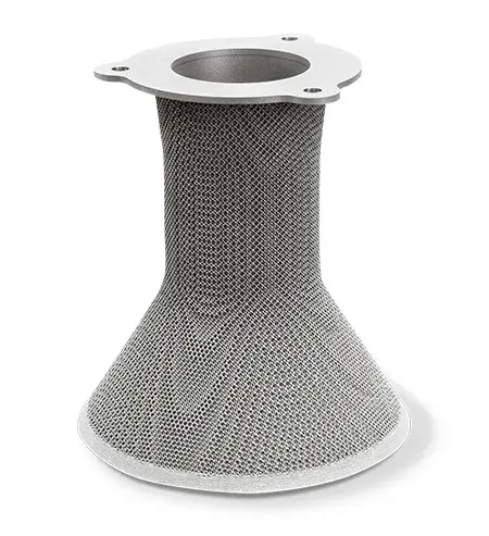 Titanium 3D printed combusion chamber for a satellite engine