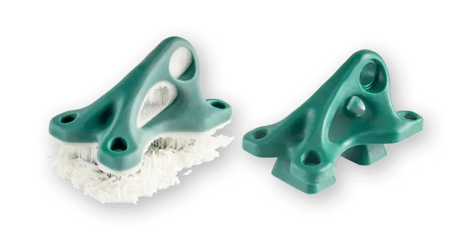 thumbnail-3d-systems-projet-2500-ic-casting-bracket-2-wax- la staffa a sinistra è provvista di supporti