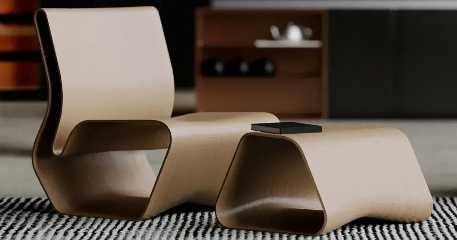 Poltrona Esker progettata da Model No.