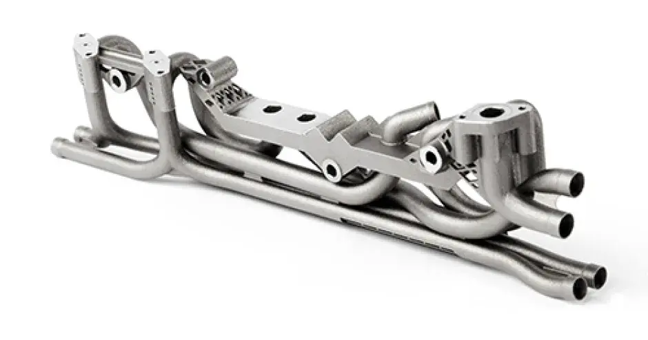 3D printed hydraulic manifold in titanium on 3D Systems' metal 3D printers
